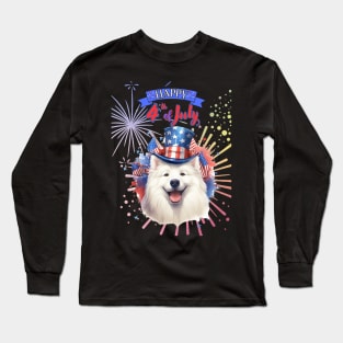 Samoyed: Happy 4th of July Long Sleeve T-Shirt